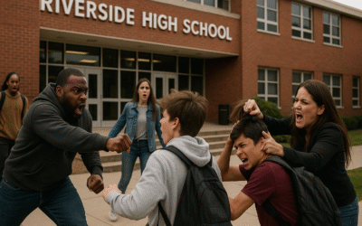 Chaos Erupts at Riverside High School as Adults Launch Attack in Revenge Plot