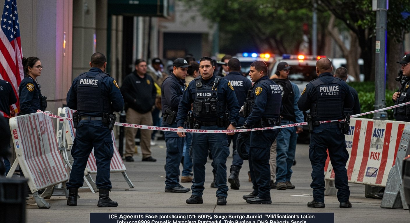 ICE Agents Face 500% Surge in Assaults Amid 'Vilification,' DHS Reports