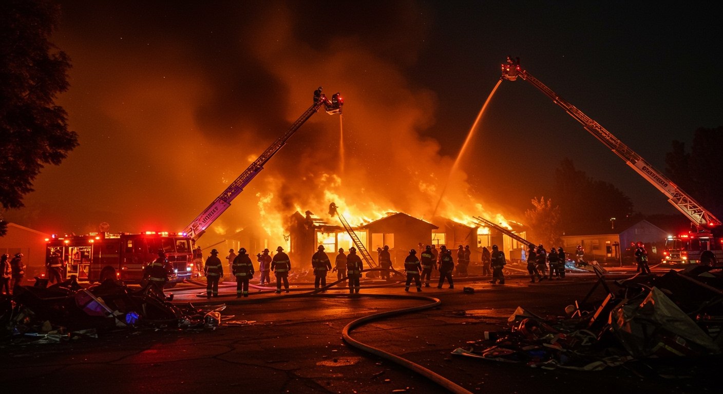Devastating Fireworks Explosion Engulfs Four Pacoima Homes, Critically Injures Woman