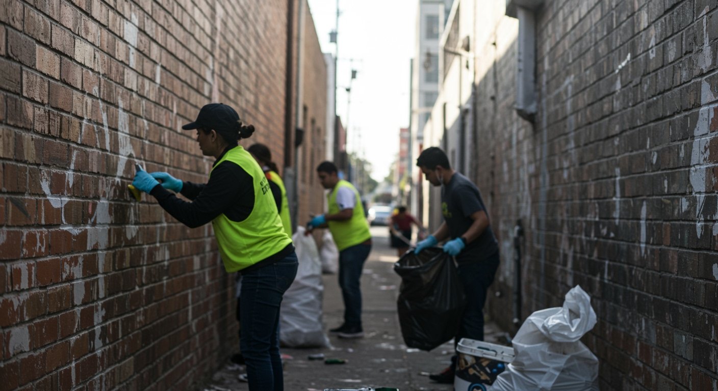 Los Angeles Unites: Volunteers Tackle Downtown Cleanup, Restore Image After Protests