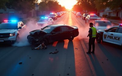 Willowbrook Police Chase Ends in Crash, Two LAPD Officers Injured; Suspect at Large Willowbrook Police Chase Ends in Crash, Two LAPD Officers Injured; Suspect at Large
