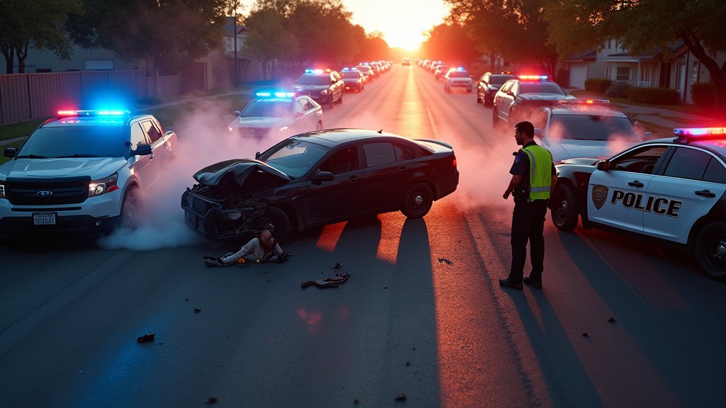 Willowbrook Police Chase Ends in Crash, Two LAPD Officers Injured; Suspect at Large
