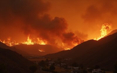 Canyon Fire Explodes North of Los Angeles, Forcing Thousands to Flee Amidst Critical Conditions
