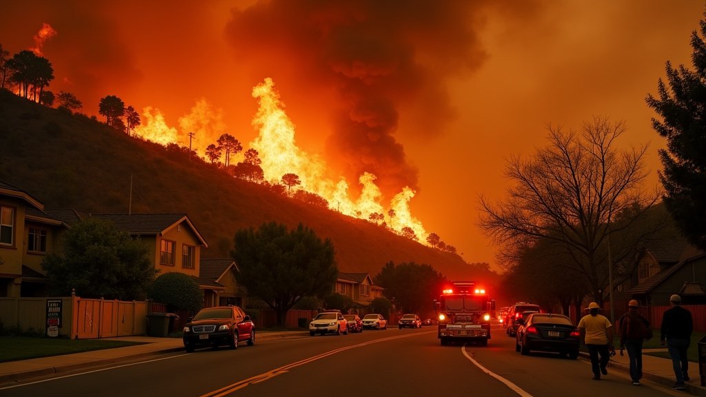 Canyon Fire Forces Thousands to Flee as Flames Surge North of Los Angeles Amidst Extreme Heat