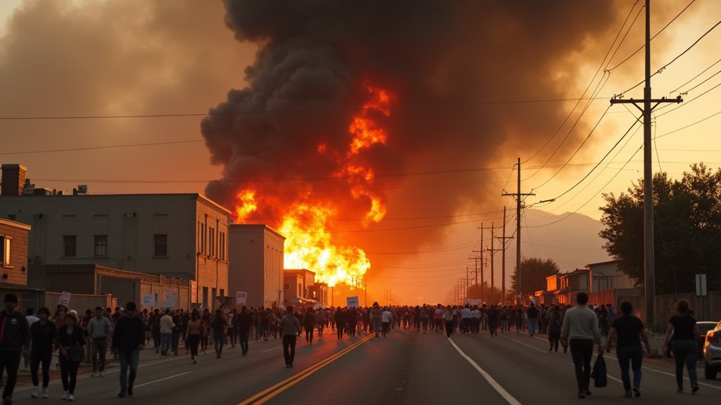 Los Angeles Faces Day of Turmoil: Warehouse Fire Erupts with Explosions, Anti-ICE Protests Mobilize, and New Wildfires Ignite