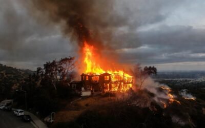 Hollywood Hills Fire Engulfs Home Amidst Strong Winds, Challenging LAFD Response