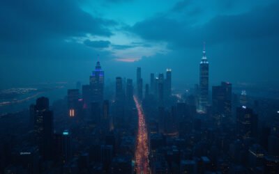Cinematic wide-angle shot of a lively bar interior at night, representing California's proposed extended nightlife hours.